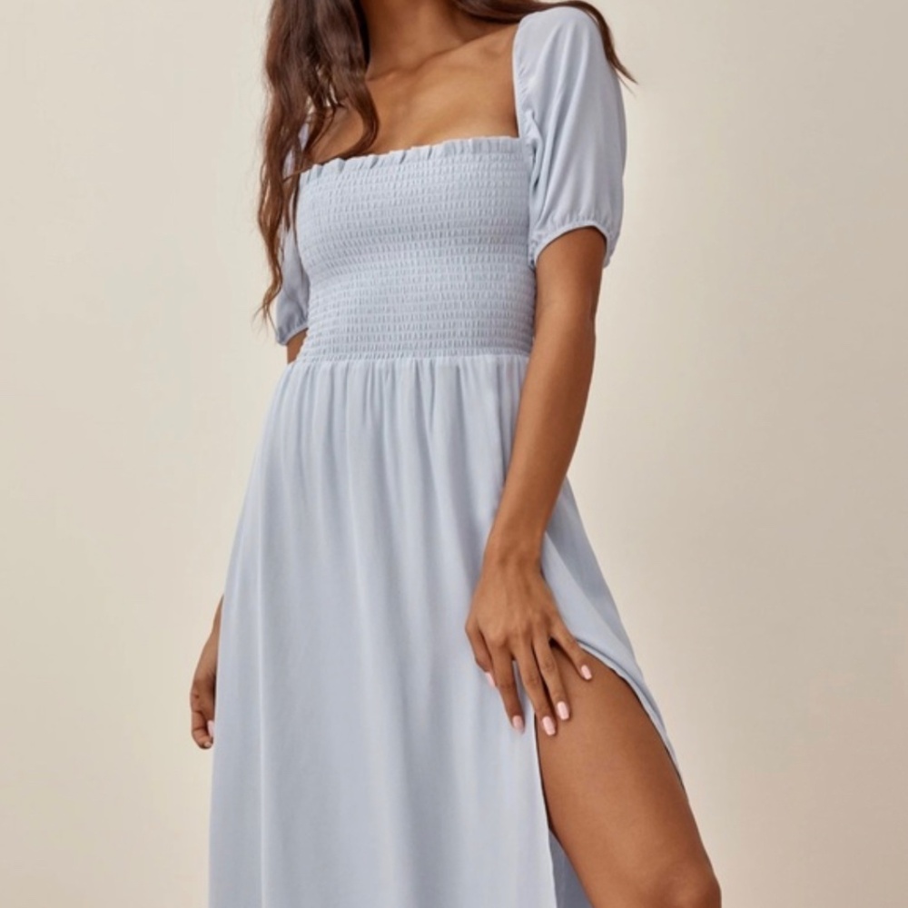Reformation Meadow Dress, Mineral, Size S